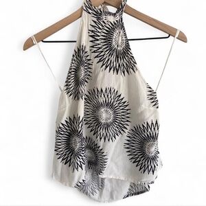 Billabong Moon Bud halter top black & cream print boho summer top